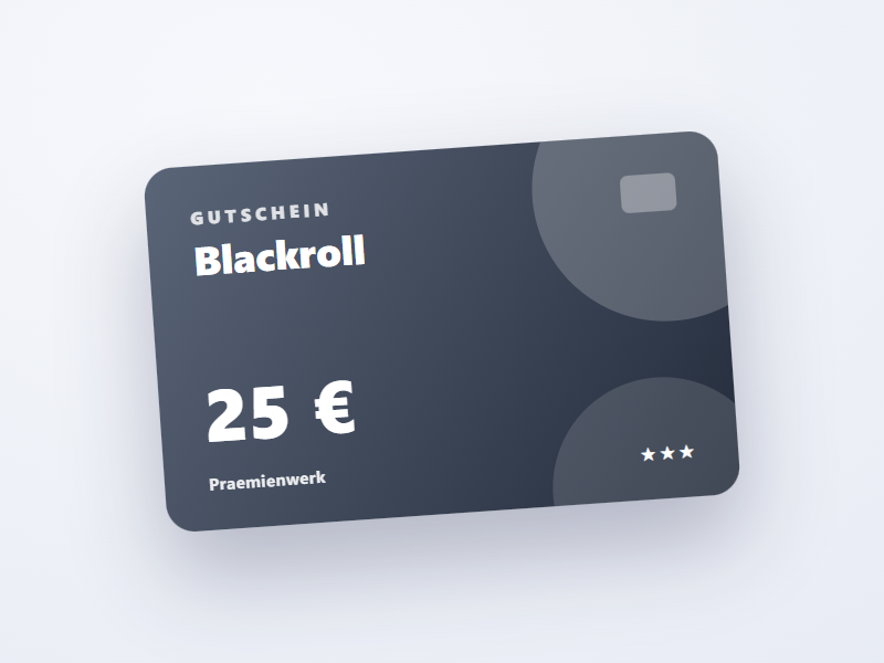 Blackroll-Gutschein 25 €