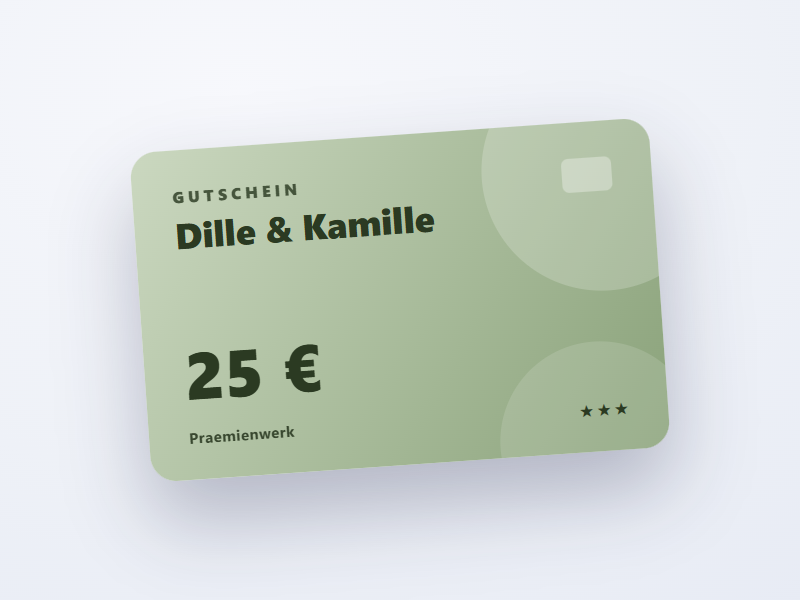 Dille & Kamille-Gutschein 25 €